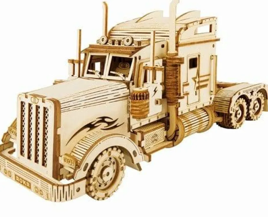 Robotime Houten Bouwpakket Heavy Truck