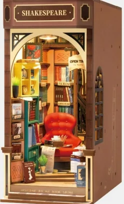Robotime Houten Bouwpakket Book Nook Shakespeare's Bookstore