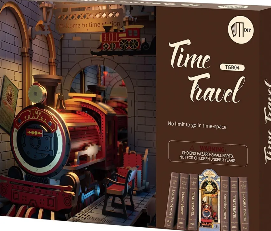 Robotime Houten Bouwpakket Book Nook Time Travel