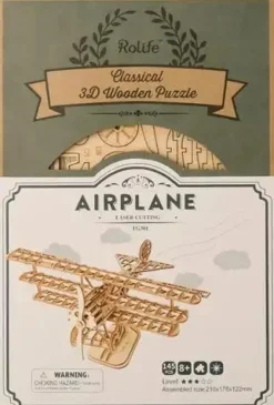Robotime Houten Bouwpakket Airplane