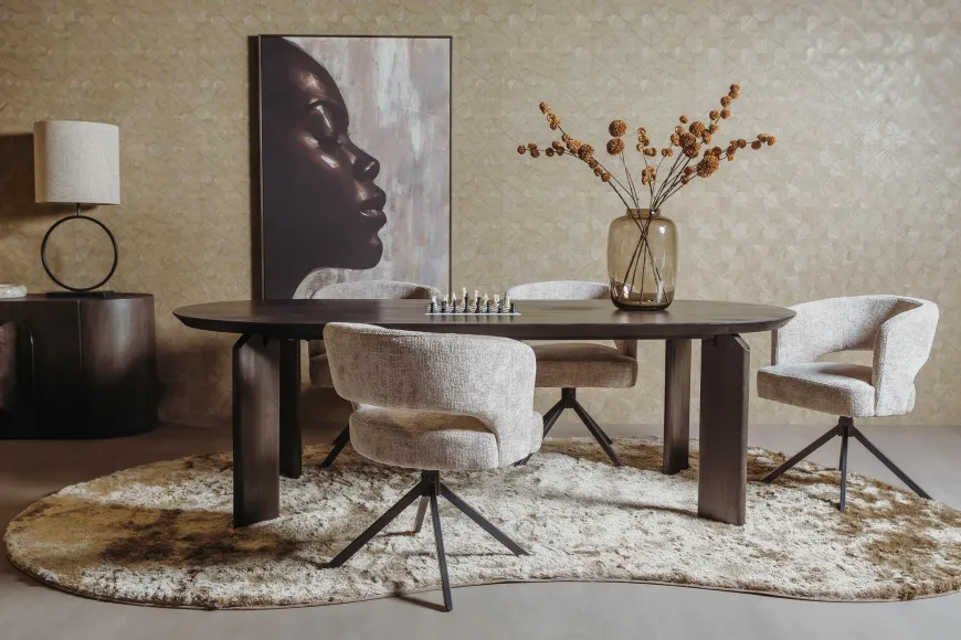 Tower Living Allure Eetkamertafel donkerbruin 220 cm