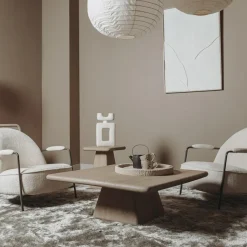 Tower Living Asti Bijzettafel vierkant naturel 60 cm