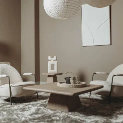 Tower Living Asti Bijzettafel vierkant naturel 40 cm