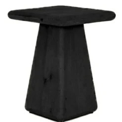 Tower Living Asti Bijzettafel vierkant zwart 40 cm