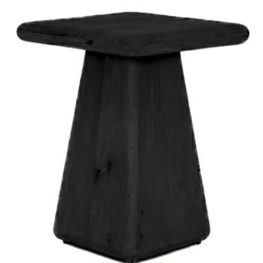 Tower Living Asti Bijzettafel vierkant zwart 40 cm