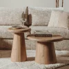 Tower Living Asti Bijzettafel rond naturel 60 cm