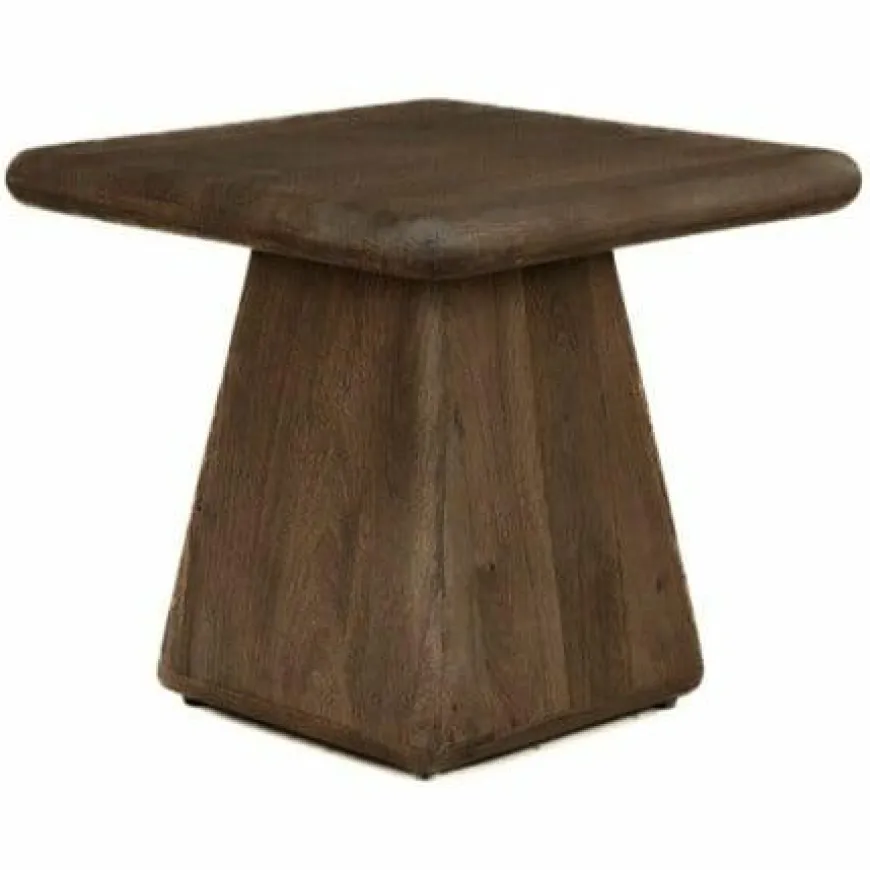 Tower Living Asti Bijzettafel vierkant bruin 60 cm