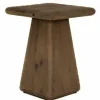 Tower Living Asti Bijzettafel vierkant bruin 40 cm