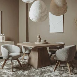 Tower Living Asti Eetkamertafel vierkant naturel 130 cm