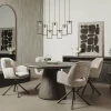 Tower Living Asti Eetkamertafel rond olijfbruin 130 cm