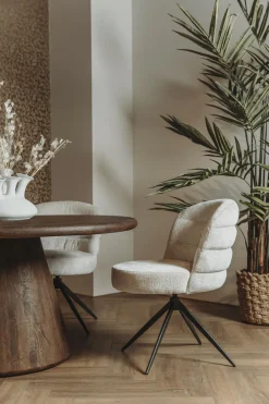Tower Living Asti Eetkamertafel rond bruin 130 cm