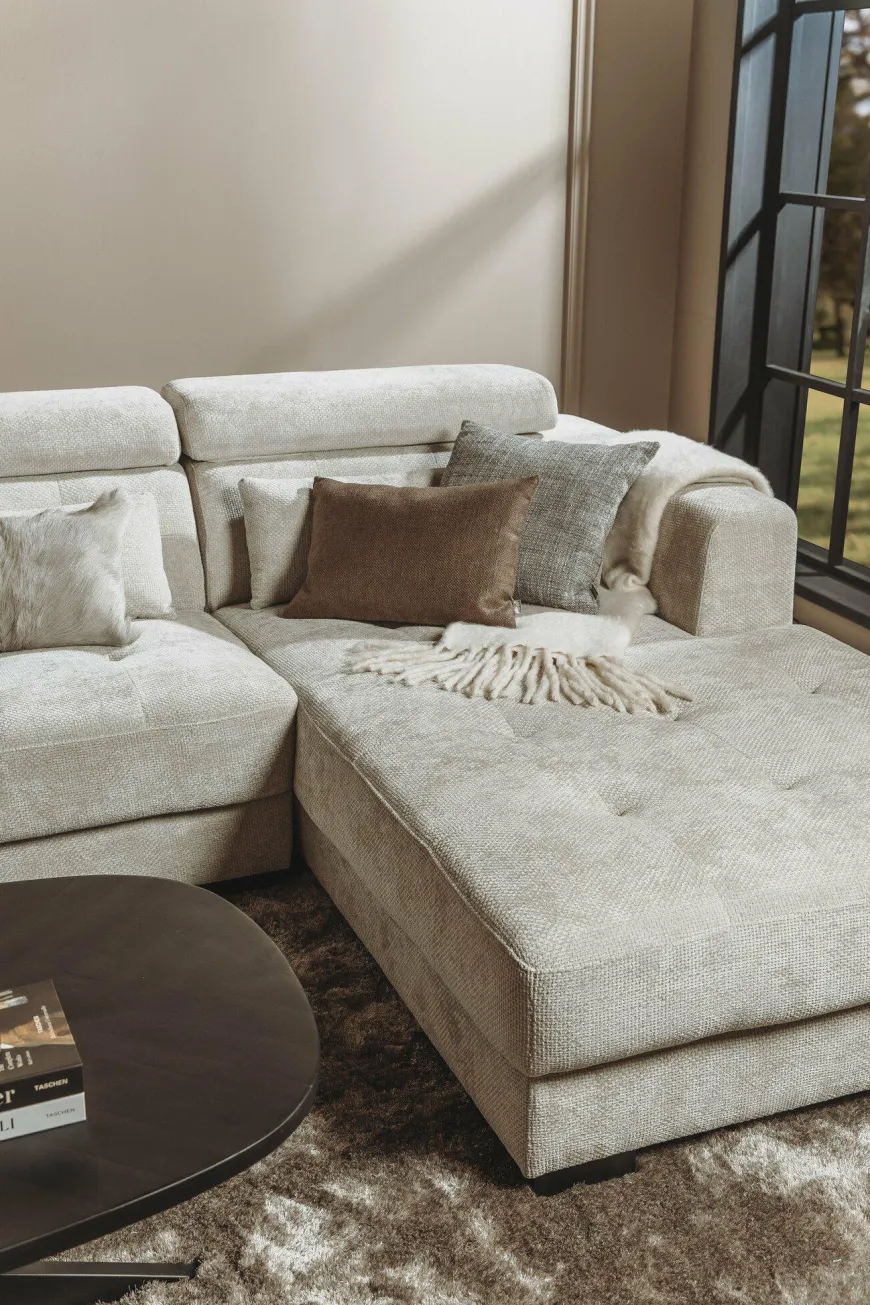 Tower Living Bank Brighton - 3 zits + Chaise Longue Rechts - Ivory 15