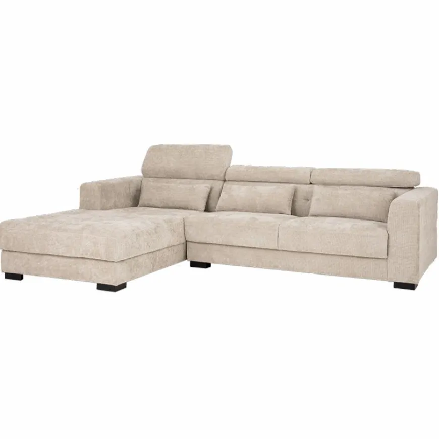 Tower Living Bank Brighton - 3 zits + Chaise Longue Links - Ivory 15