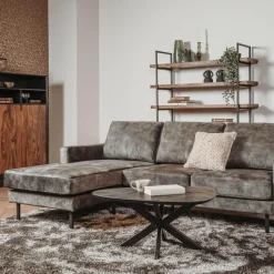 Tower Living Bank Cambridge 2.5 zits + Chaise longue Adore Grijs olijf
