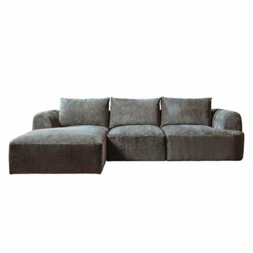 Tower Living Bank Canterbury 2 5-AR + Chaise L - Mona 464 Cement Grey