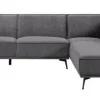 Tower Living Bank Leeds - 2,5 zits + ottomane Rechts - City 464 Zwart blauw