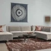 Tower Living Bank Leeds - Chaise longue + 2,5 zits + ottomane Rechts - City 120 Beige