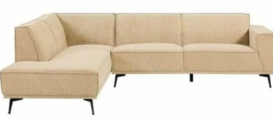 Tower Living Bank Leeds - 2,5 zits + ottomane Links - City 120 Beige