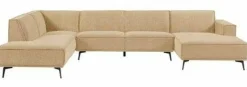 Tower Living Bank Leeds - Ottomane + 2,5 zits + Chaise Longue Rechts - City 120 Beige