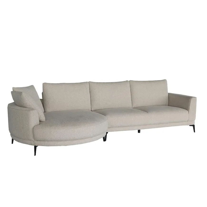 Tower Living Bank Prescot 2 5-AR + Chaise L - Sahara 120 beige