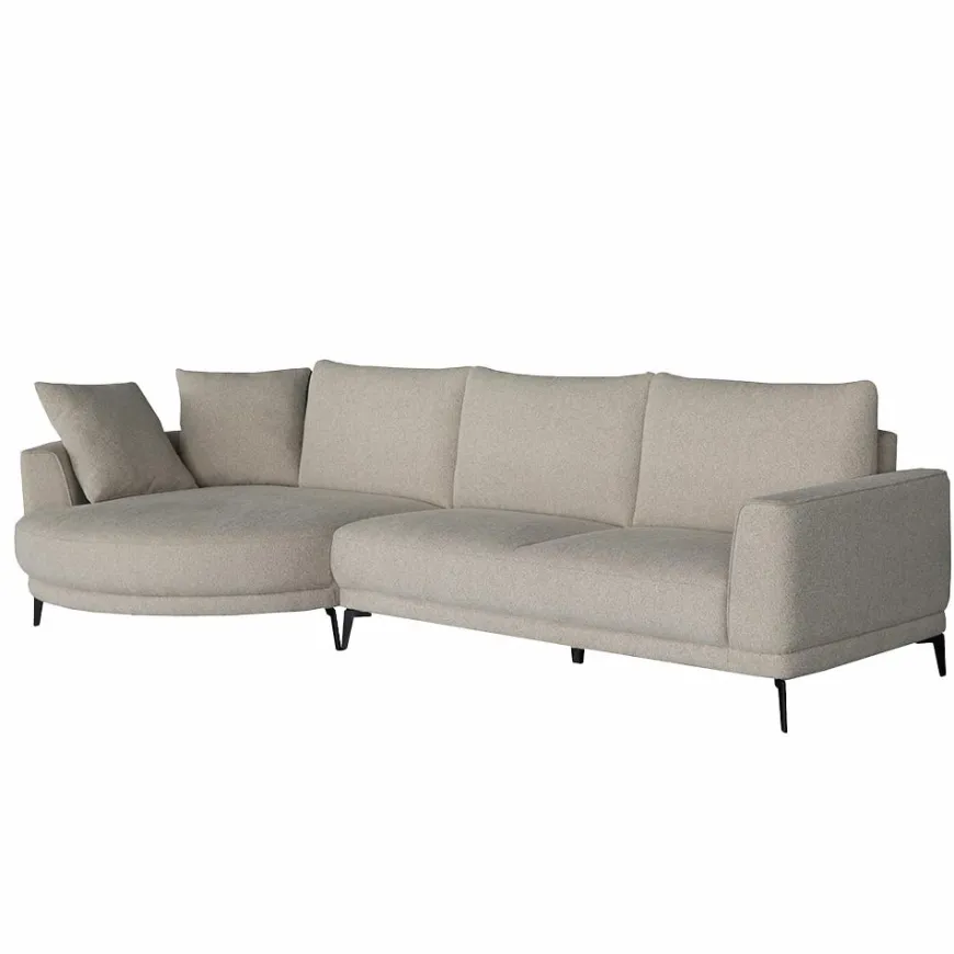 Tower Living Bank Prescot 2 5-AR + Chaise L - Sahara 120 beige