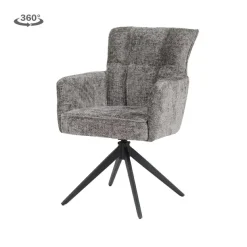 Tower Living Bardi Armstoel - Haga 16 charcoal (draaibaar)