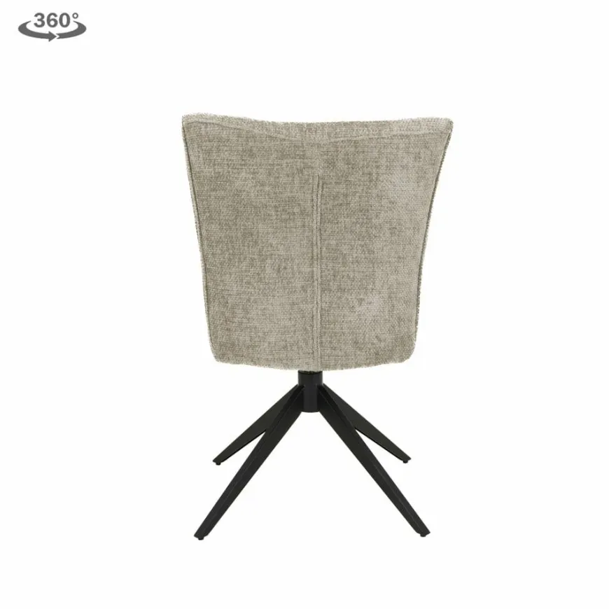 Tower Living Bardi Stoel - fabric Haga 30 beige (draaibaar)
