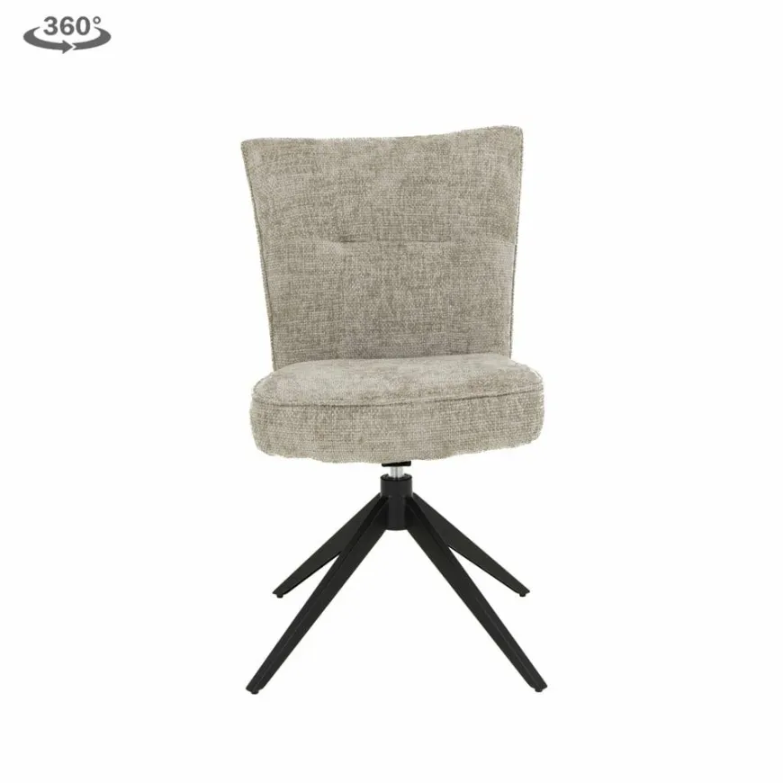 Tower Living Bardi Stoel - fabric Haga 30 beige (draaibaar)