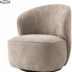 Tower Living Belvi Fauteuil - fabric AJ3019-13 Old pink (draaibaar)
