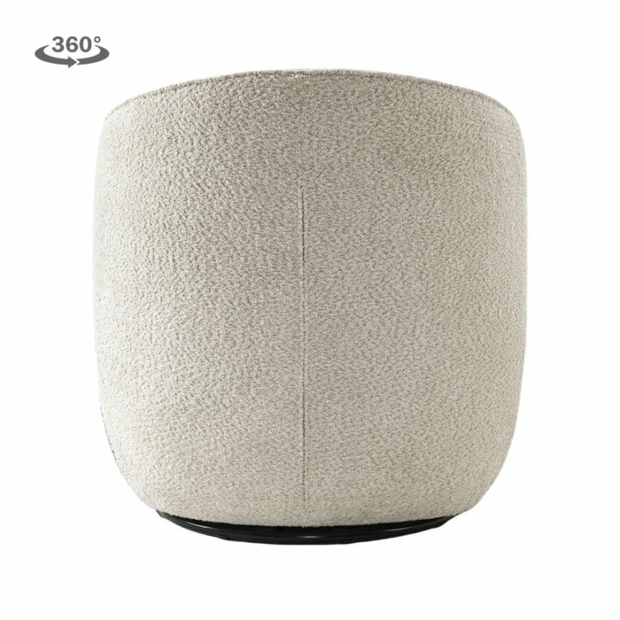 Tower Living Belvi Fauteuil - fabric AJ3019-08 Cream (draaibaar)