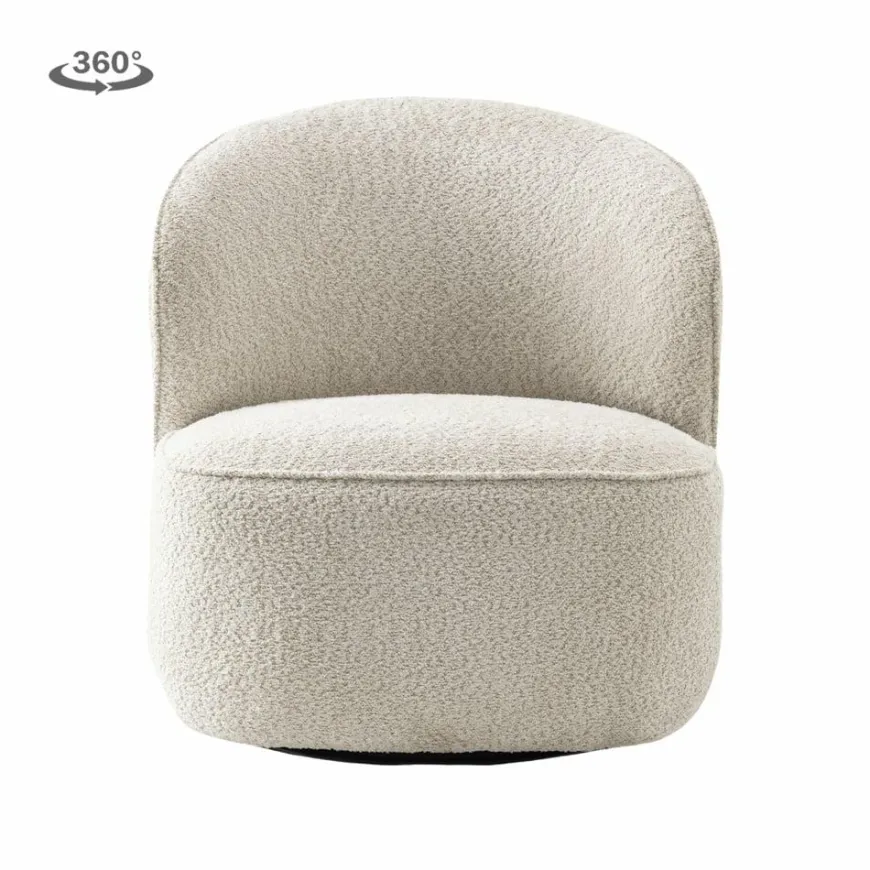 Tower Living Belvi Fauteuil - fabric AJ3019-08 Cream (draaibaar)