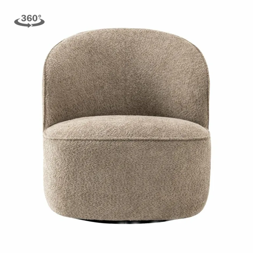 Tower Living Belvi Fauteuil - fabric AJ3019-11 Beige (draaibaar)