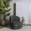 Tower Living Belvi Fauteuil - fabric AJ3019-20 Dark grey (draaibaar)