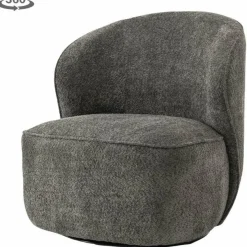 Tower Living Belvi Fauteuil - fabric AJ3019-20 Dark grey (draaibaar)