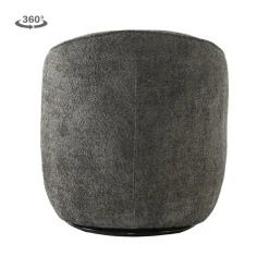 Tower Living Belvi Fauteuil - fabric AJ3019-20 Dark grey (draaibaar)