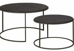 Tower Living Bijzettafel Spello set van 2 – 74-58 cm