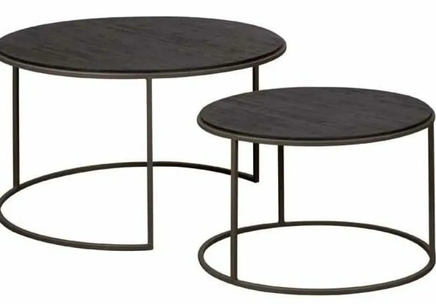 Tower Living Bijzettafel Spello set van 2 – 74-58 cm