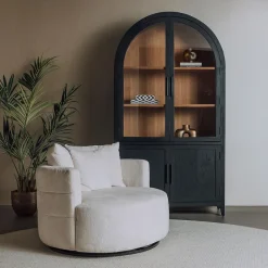 Tower Living Bolza Fauteuil - Trenza 6 ivory (draaibaar)