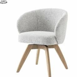 Tower Living Brescia Armstoel - fabric Puente 09 light grey (draaibaar)