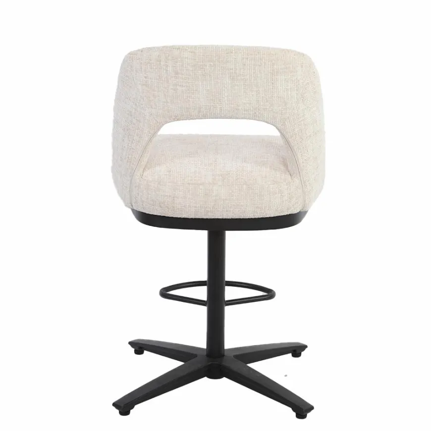 Tower Living Caldes Barstoel - fabric Ted 24 off-white (draaibaar)