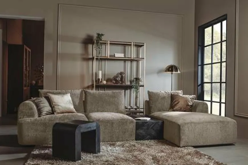 Tower Living Canterbury 2 5-AL + Chaise R - Mona 120 Taupe