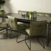 Tower Living Eettafel Paterno Mango zwart met stalen frame