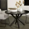 Tower Living Eettafel rond Selva mango zwart Ø 130 cm