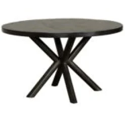 Tower Living Eettafel rond Selva mango zwart Ø 130 cm