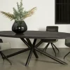 Tower Living Eettafel Selva zwart mango ovaal - 200, 220 of 240 cm