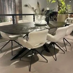 Tower Living Eettafel Silvi 180x100 – zwart