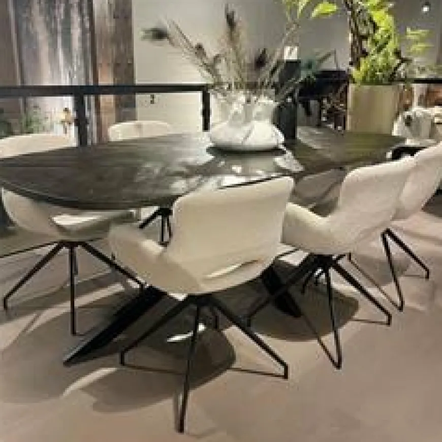 Tower Living Eettafel Silvi 180x100 – zwart