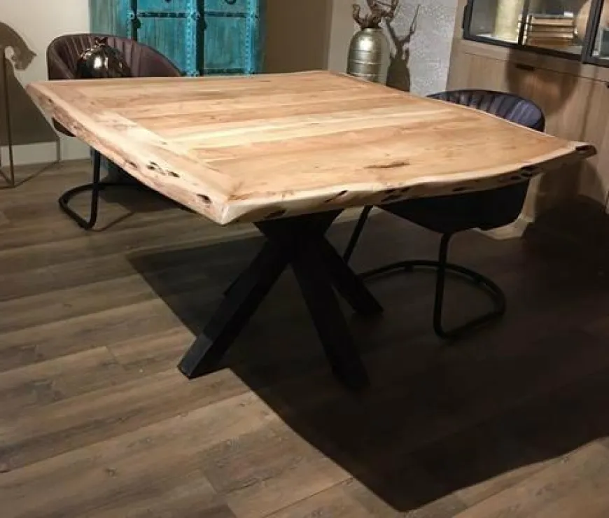 Tower Living Eettafel Soria Acacia vierkant matrixpoot - 130 of 150 cm
