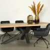 Tower Living Eettafel Sovana Live edge blank of zwart - diverse afmetingen