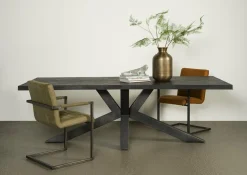 Tower Living Eettafel Sovana Live edge blank of zwart - diverse afmetingen